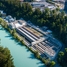 Vista dall'alto dell'impianto di trattamento delle acque reflue ARA Worblental, in Svizzera