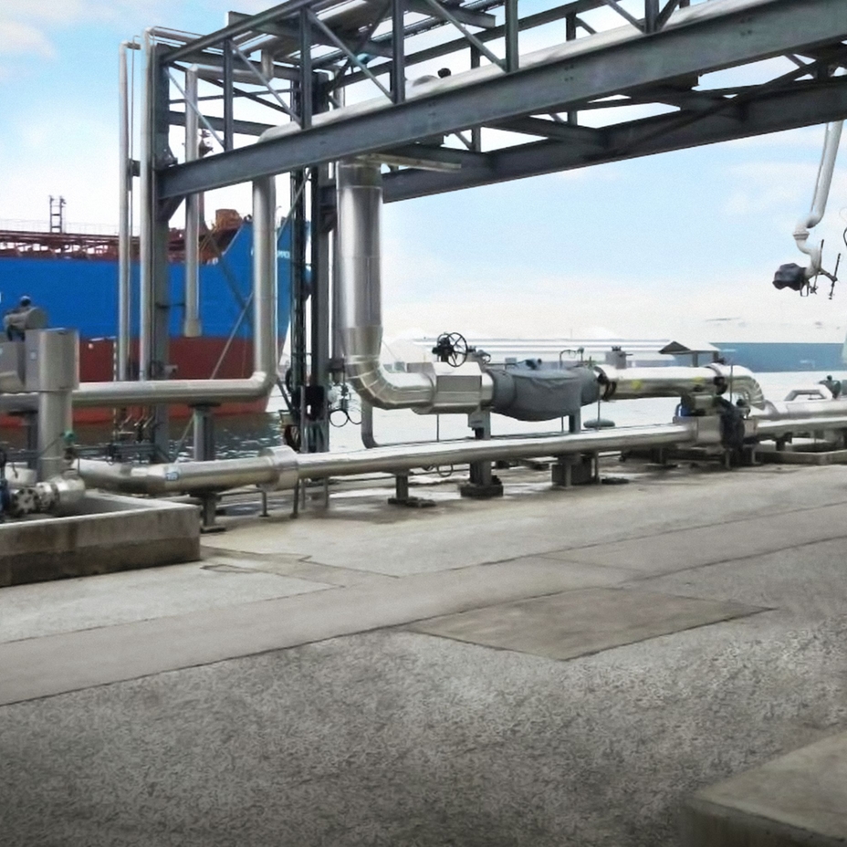 Drawing of a typical loading / offloading skid for ships