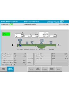 Aperçu du calculateur pour le bunkering : interface homme-machine intégrée (HMI)