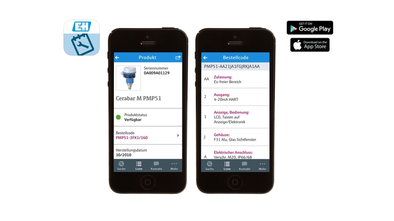 The Endress+Hauser Operations app provides all the essential device information.