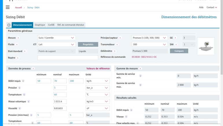 Dimensionnement intuitif des appareils de terrain avec Applicator d'Endress+Hauser Dimensionnement intuitif des appareils de terrain avec Applicator d'Endress+Hauser