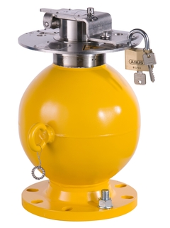 Conteneur de source radioactive avec support pour mise on/off manuelle ou pneumatique du rayonnement