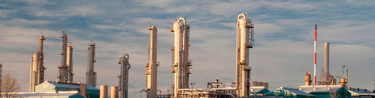 Impianto di gas naturale nell'Alberta, Canada