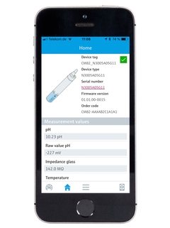 Smartphone con app SmartBlue