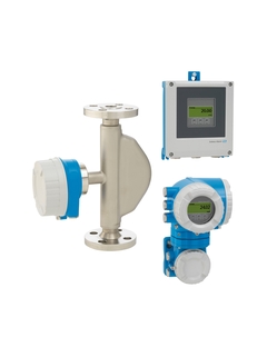 Photo du débitmètre Coriolis Proline Promass E 500 / 8E5B avec différents transmetteurs séparés