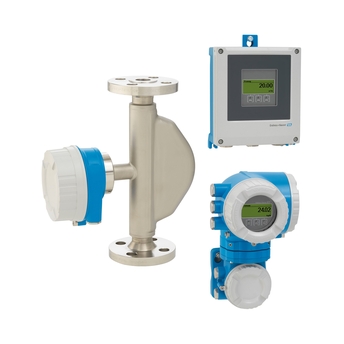 Photo du débitmètre Coriolis Proline Promass E 500 / 8E5B avec différents transmetteurs séparés