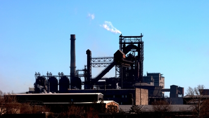Impianto di produzione dell'acciaio con altoforno