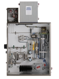 Produktbild: TDLAS-Gasanalysegerät SS2100 mit offener Sicht auf das Probenaufbereitungssystem
