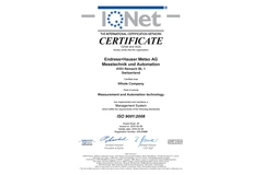 Zertifikat IQNet Managementsystem nach ISO 9001:2015