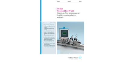 Copertina della brochure Proline Prosonic Flow W 400