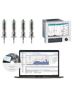 Sensore con funzione di monitoraggio automatico delle tarature iTHERM TrustSens TM371 con Memograph M RSG45 e software FDM