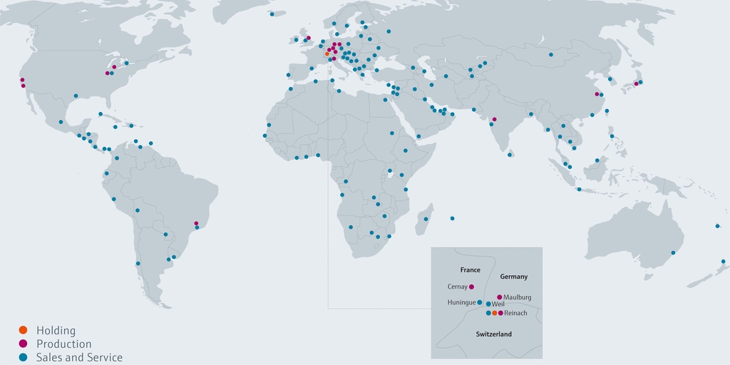 Global mais local : réseau mondial Endress+Hauser