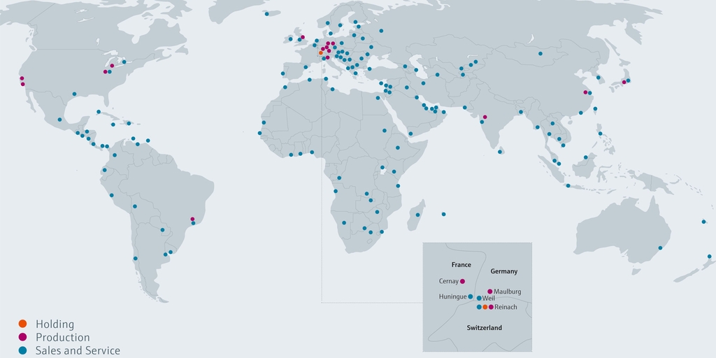 Global mais local : réseau mondial Endress+Hauser Global mais local : réseau mondial Endress+Hauser