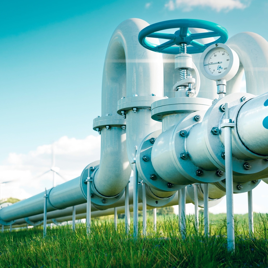 Grafikansicht Wasserstoffpipeline