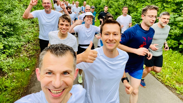 I dipendenti di Endress+Hauser si impegnano per una buona causa durante la campus run.