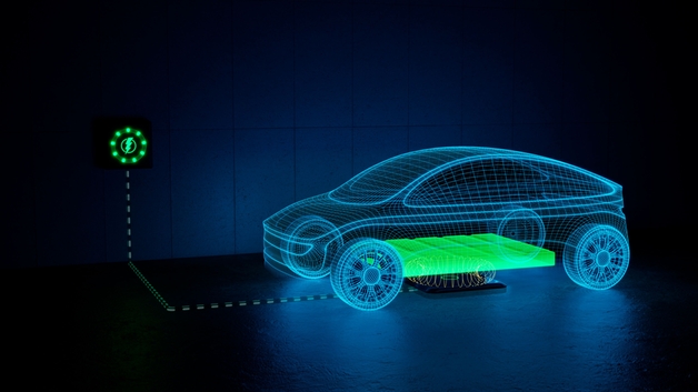 Bild Elektroauto beim Aufladen der Batterie