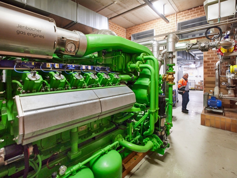 Motore a gas per la conversione del biogas in elettricità